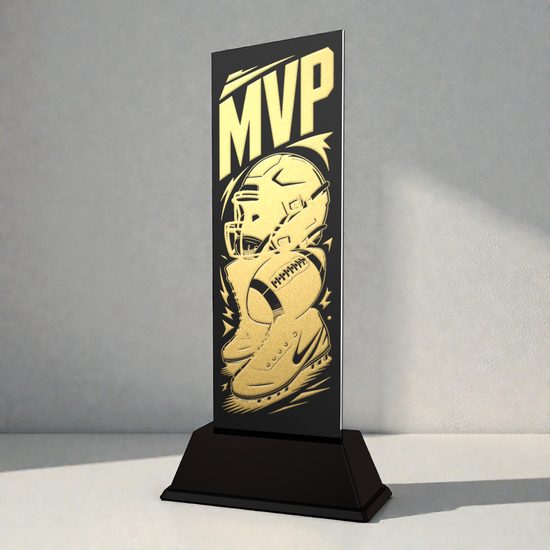 Shadowline American Football MVP Trophy – Stainless Steel Award