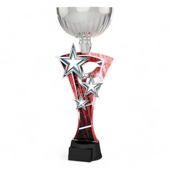 Triple Star Volleyball Silver Trophy Cup
