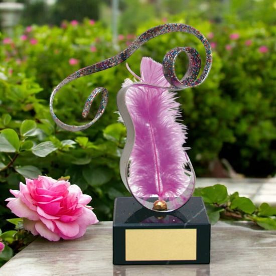 Laza Pink Carnival Handmade Metal Trophy