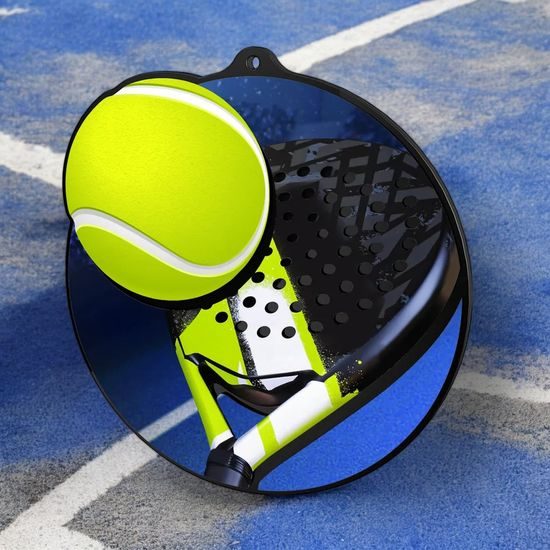 Rincon Colour Padel Tennis Black Acrylic Medal