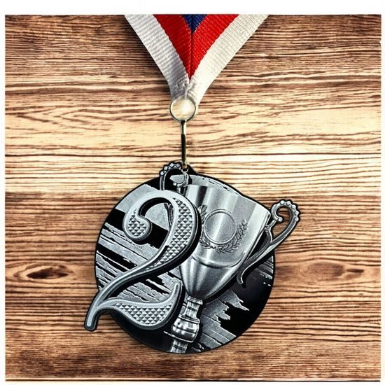 Rincon Silver 2nd Place Black Acrylic Medal
