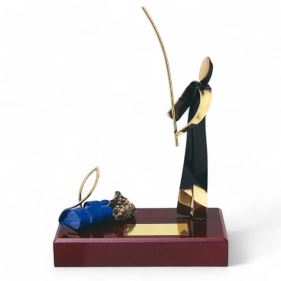Barcelona Fishing Handmade Metal Trophy