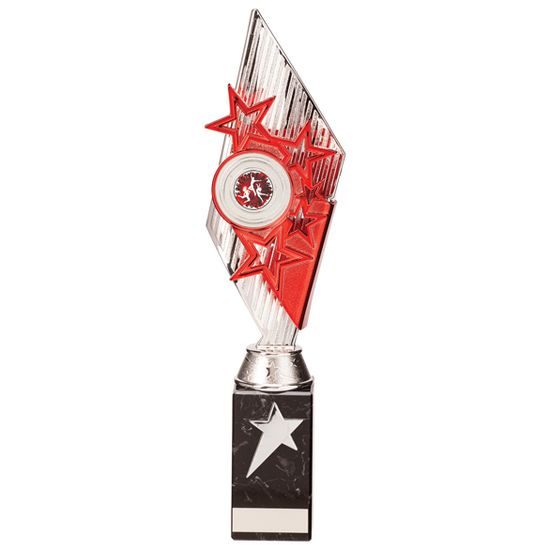 Pizzazz Silver and Red Stars Trophy