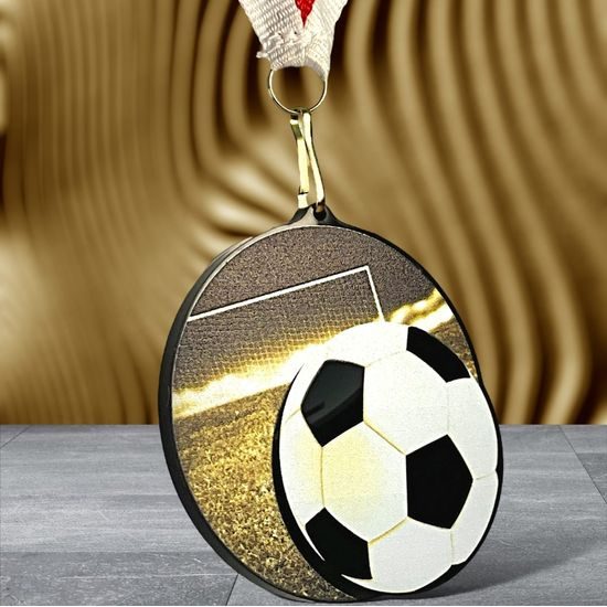 Rincon Classic Football Black Acrylic Medal