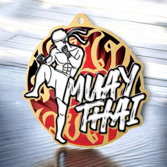 Aurum Kick Boxing Muay Thai Stainless Steel Medal
