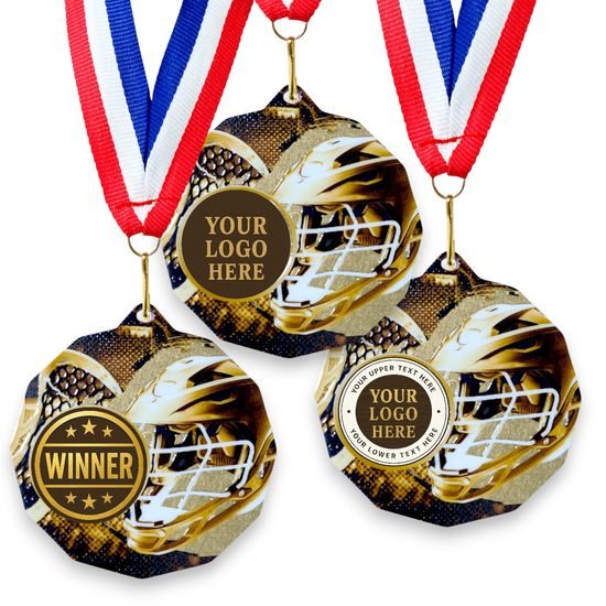 Dodeca Lacrosse Stainless Steel Logo Insert Medal