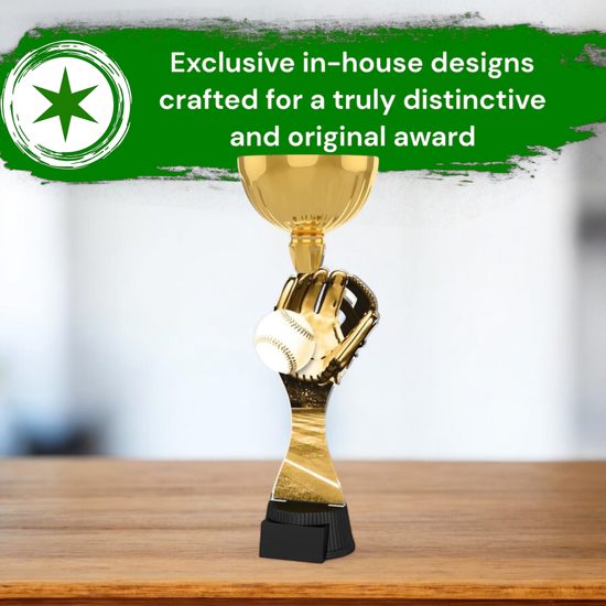 Vancouver Classic Baseball and Glove Gold Cup Trophy