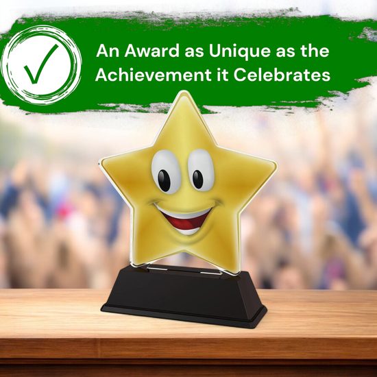 Mini Star Happy Face Trophy