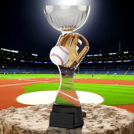 Montreal Baseball and Glove Silver Cup Trophy