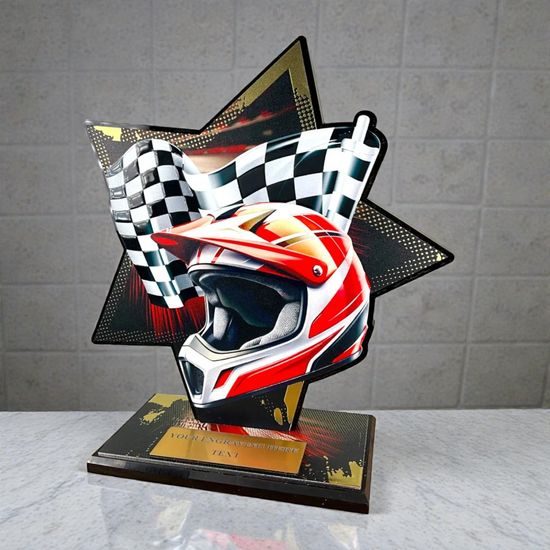 Liano Metal & Acrylic Motocross & Speedway Star Trophy