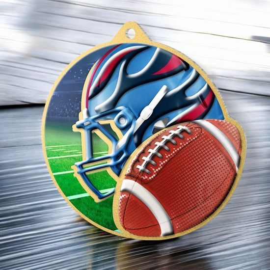 Aurum Amercian Football Stainless Steel Medal