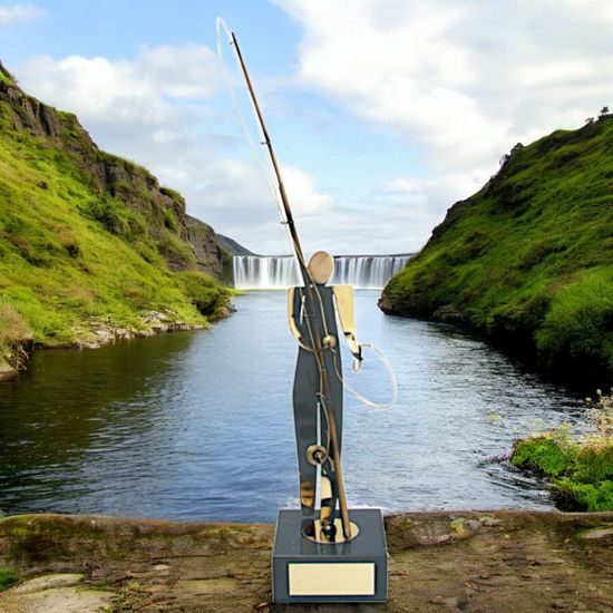 Galicia Fishing Handmade Metal Trophy