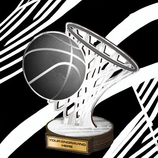 Grove Classic Basketball Real Wood Trophy