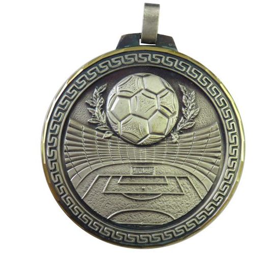 Diamond Edged Football Stadium Silver Medal