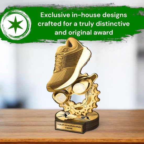 Grove Classic Triathlon Real Wood Trophy