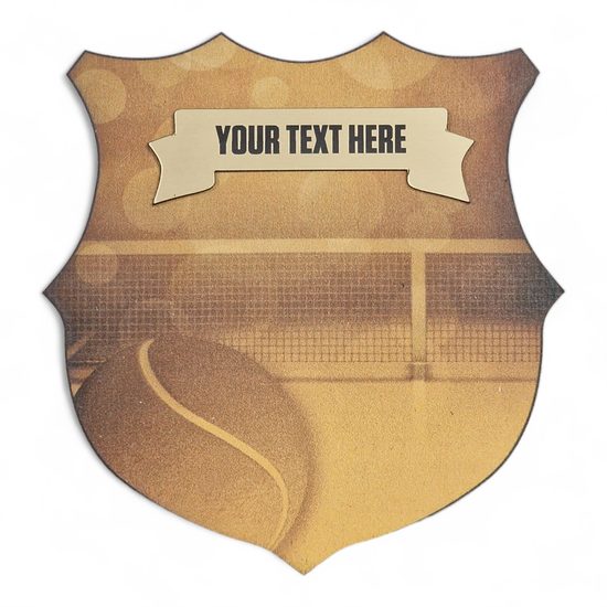Heraldic Birchwood Tennis Sepia Shield