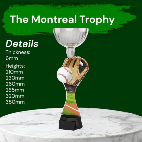 Montreal Baseball and Glove Silver Cup Trophy