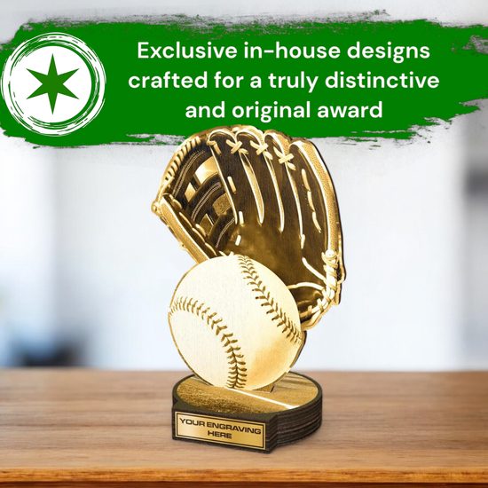 Grove Classic Baseball Real Wood Trophy