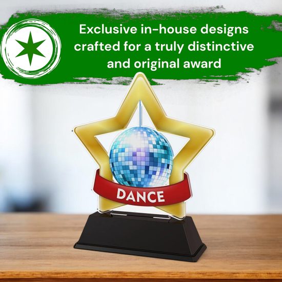 Mini Star Glitterball Dance Trophy