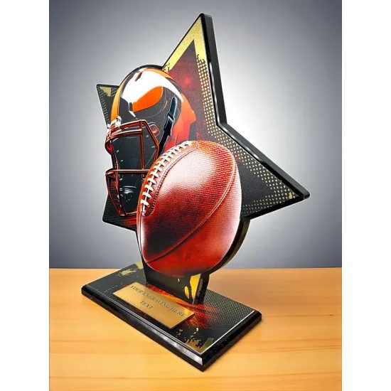 Liano Metal & Acrylic American Football Star Trophy