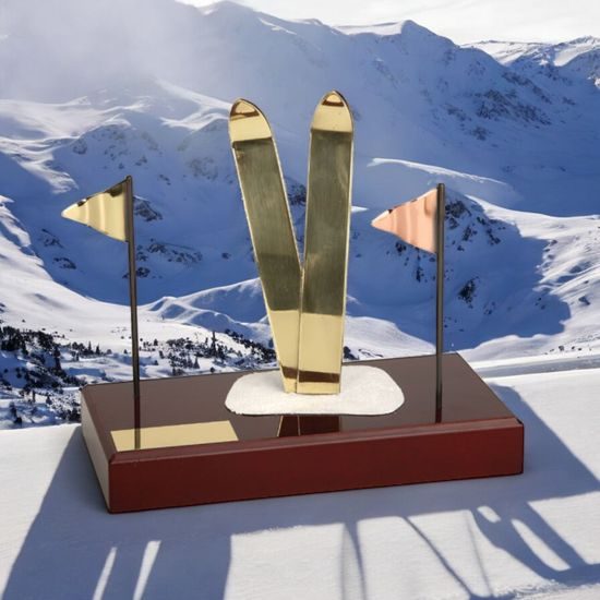 Aragon Ski Slalom Handmade Metal Trophy