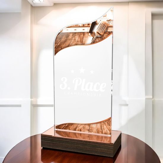United Cooking Acrylic Wood Fusion Trophy