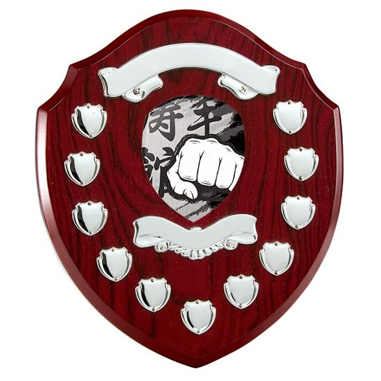 Northumbria Martial Arts Rosewood Wooden 11 Year Annual Shield