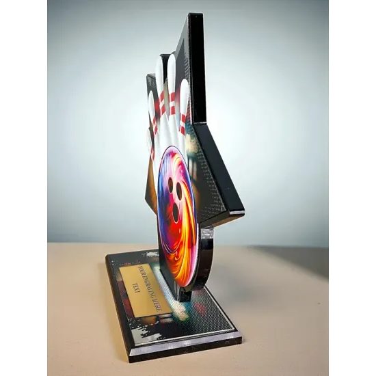 Liano Metal & Acrylic Tenpin Bowling Star Trophy