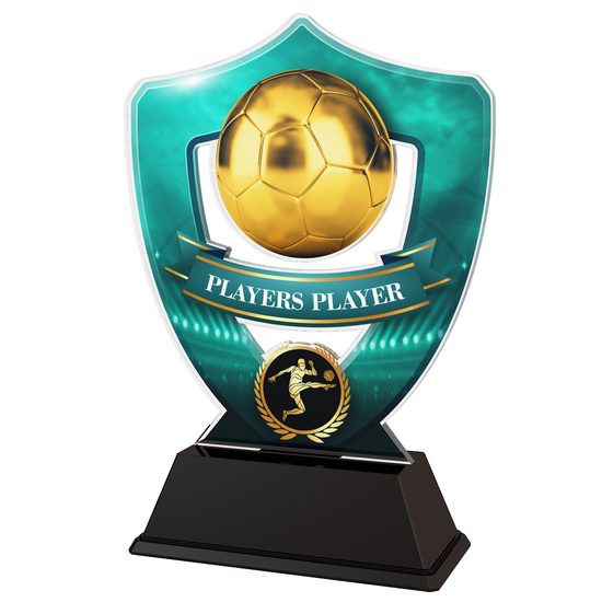 Light Blue Players Player Football Shield Trophy