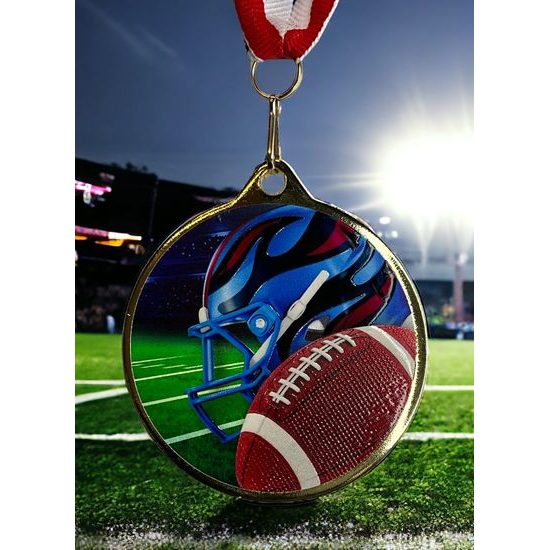 Hercules Texture Print American Football Medal