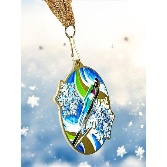 Aurum Stainless Steel Ski Jumping Medal