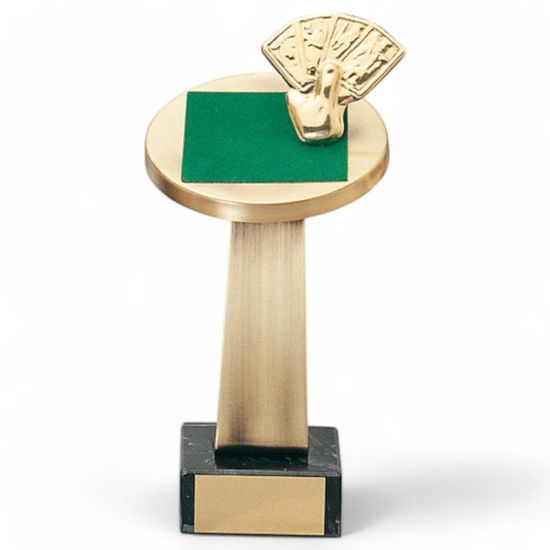 Paradas Playing Cards Handmade Metal Trophy