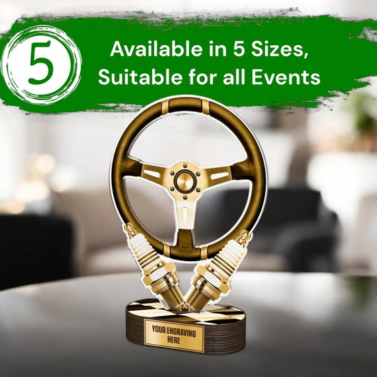 Altus Classic Motor Racing Wheel Trophy