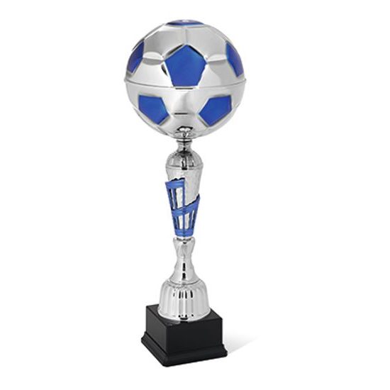 Stadio Football Silver & Blue Trophy