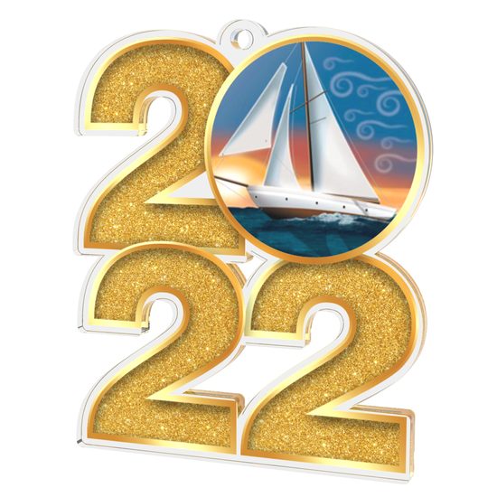 Sailing 2022 Gold Acrylic Medal