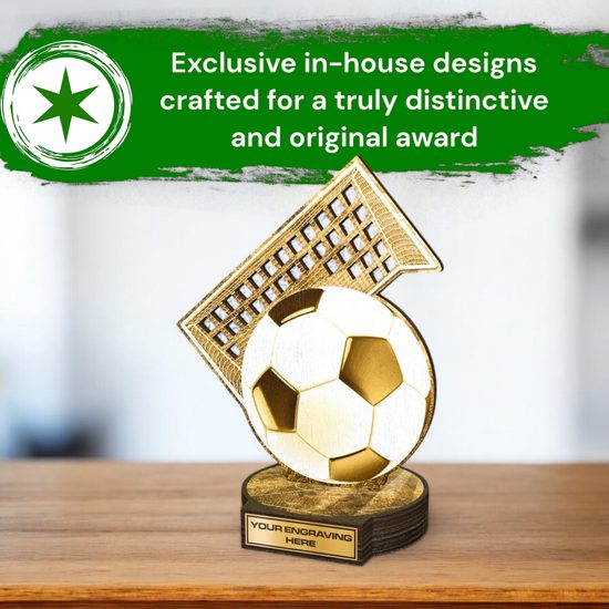 Grove Classic Football Ball Real Wood Trophy