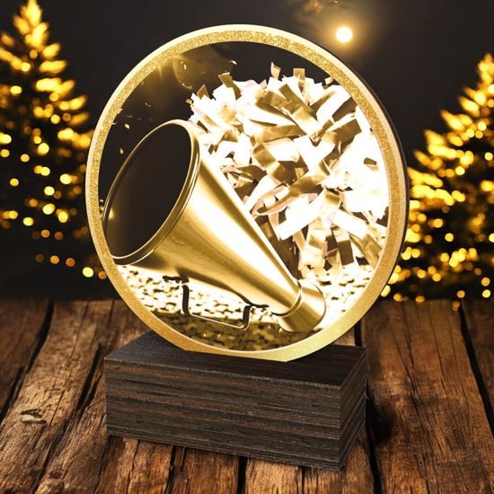 Holt Classic Cheerleader Wood Trophy