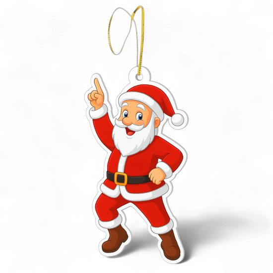 Jolly Santa Dancing Christmas Bauble