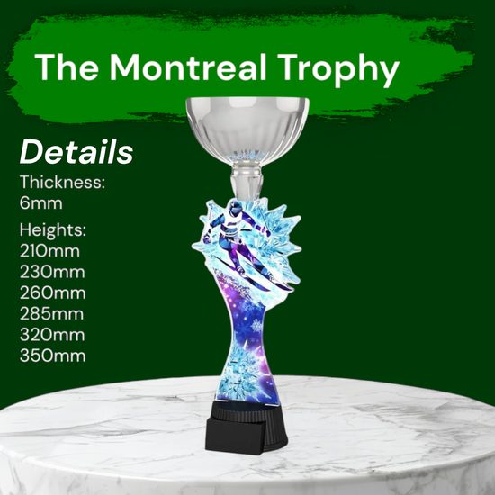 Montreal Downhill Skiing Silver Cup Trophy