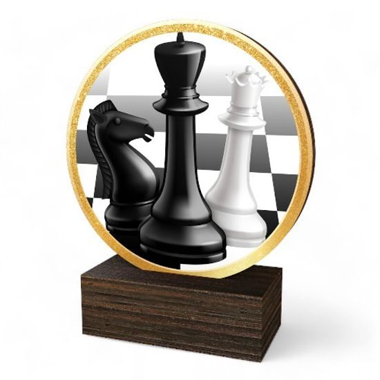 Holt Colour Chess Real Wood Trophy