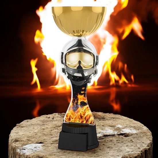 Vancouver Firefighter Helmet and Mask Gold Cup Trophy