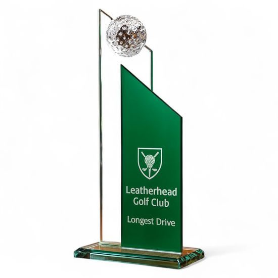 Shive Engraved Glass Golf Award