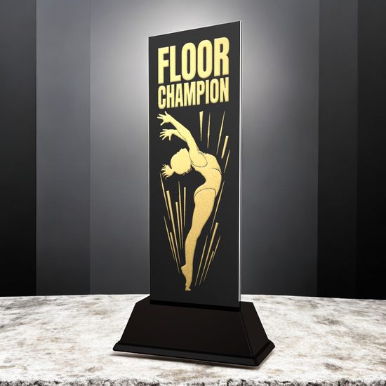 Shadowline Gymnastics Floor Champion Trophy – Stainless Steel Award