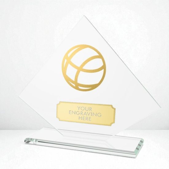 Vanguard Glass and Metal Fusion Basketball Trophy