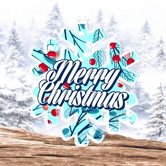 Merry Christmas Snowflake Medal
