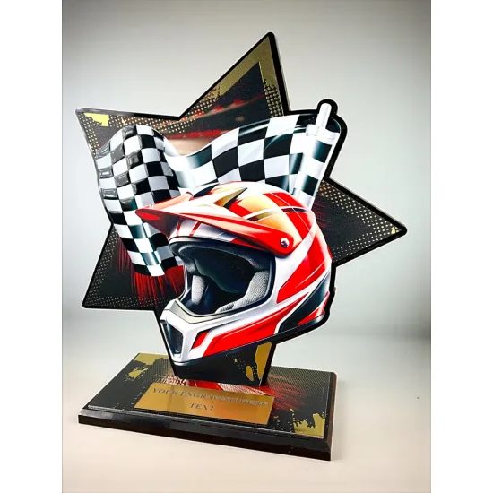 Liano Metal & Acrylic Motocross & Speedway Star Trophy