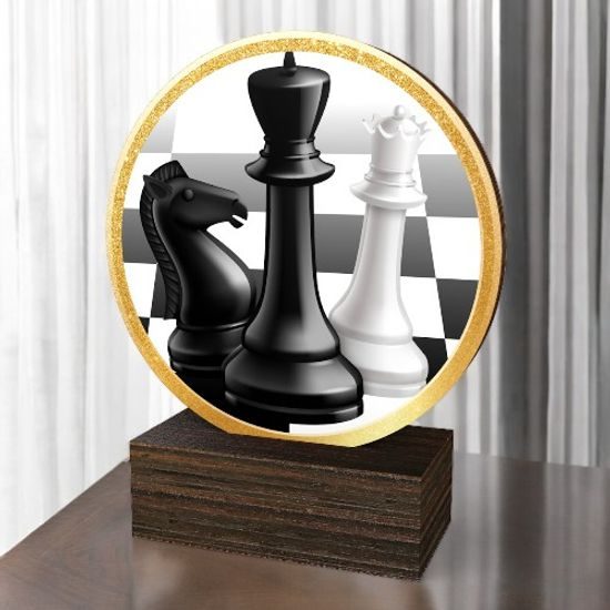 Holt Colour Chess Real Wood Trophy
