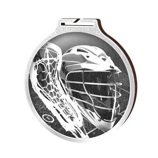 Habitat Classic Lacrosse Silver Eco Friendly Wooden Medal