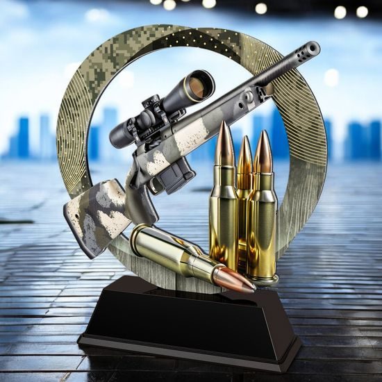 Onyx Stainless Steel Rifle Shooting Trophy