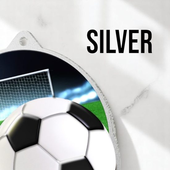 Aurum Football Stainless Steel Logo Insert Medal